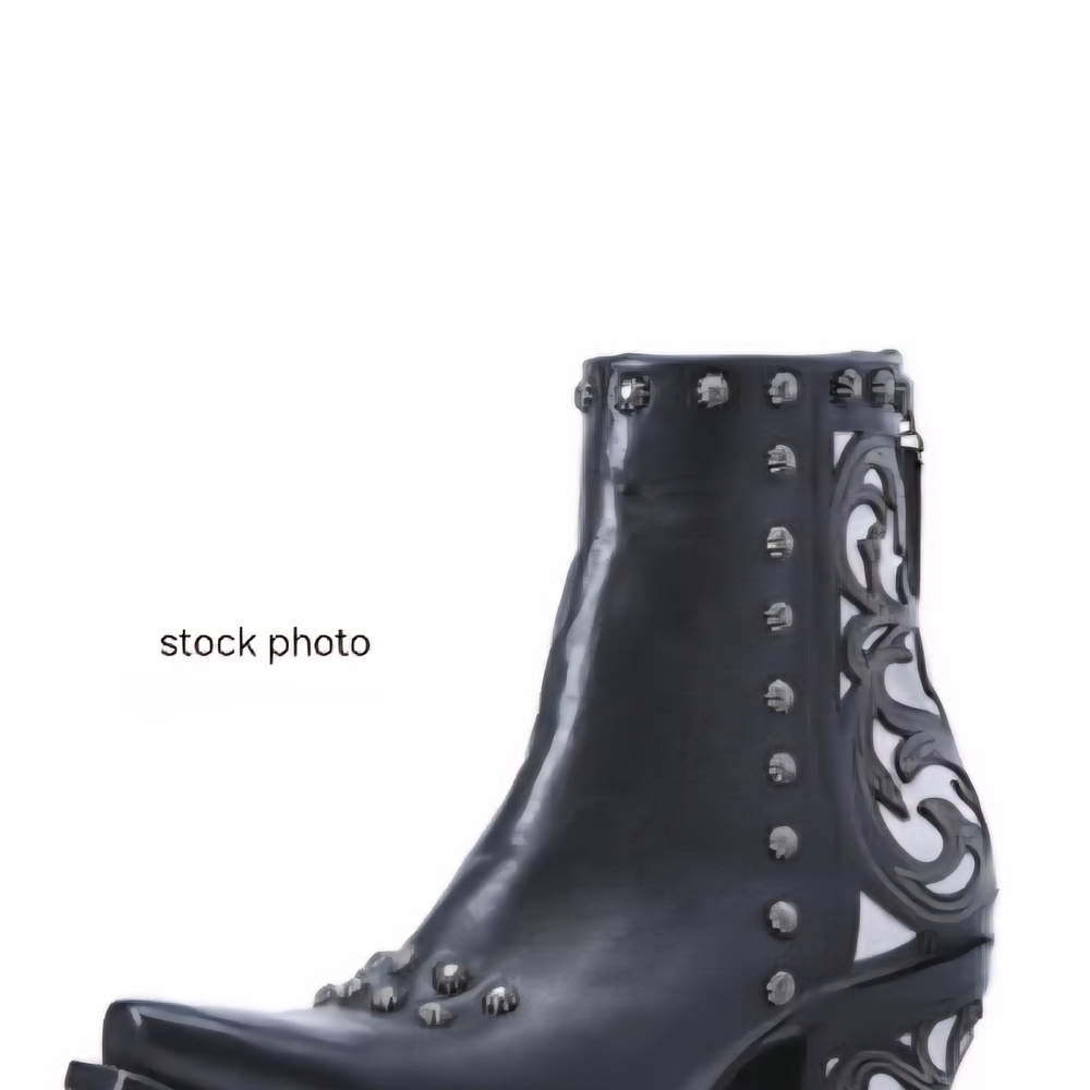 ARIAT Diva Black & White Leather Sexy Ladies Western Studs Ankle Boots Booties 8 - Picture 16 of 16